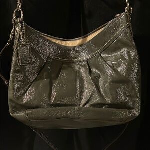Coach Leather Soho Shoulder Handbag Purse - Gunmetal